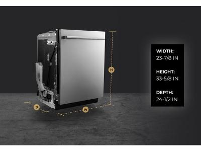 24" Jenn-Air RISE Built-In Dishwasher with Precise Fit 3rd Rack for Cutlery - JDTS3924SL