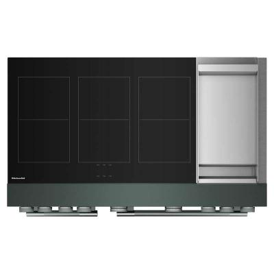 48" KitchenAid 6-Element Induction Freestanding Commercial-Style Range with Griddle - KFID948SJP