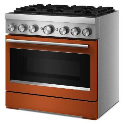 36" Kitchenaid 6 Burner Commercial-Style Dual Fuel Range - KFDS936SSC