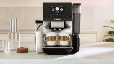 Bosch 800 Series VeroCafe Fully Automatic Coffee Machine with Removable Water Tank in Silver - TQU60307