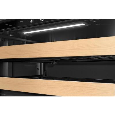 24" KitchenAid Beverage Center with Glass Door and Wood-Front Racks - KUBR524SJP