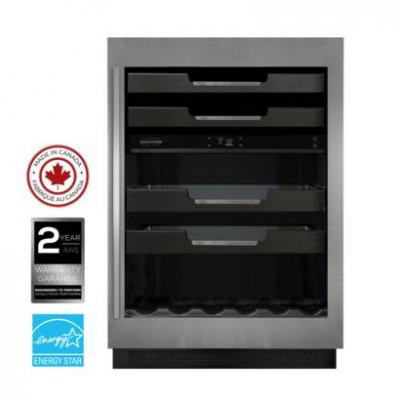 24" Marathon Built-in Dual Zone Wine And Beverage Cooler in Stainless Steel - M4-D250SS