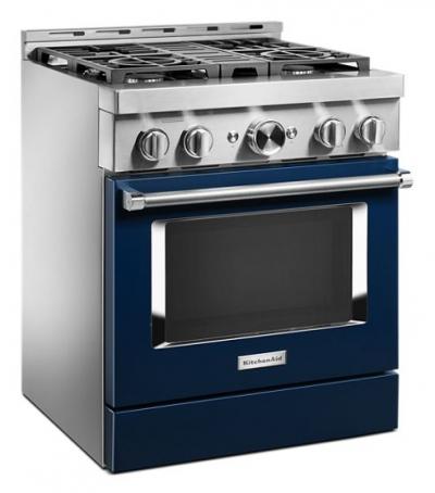 30" KitchenAid 4.1 Cu. Ft. Smart Commercial-Style Gas Range With 4 Burners - KFGC500JIB