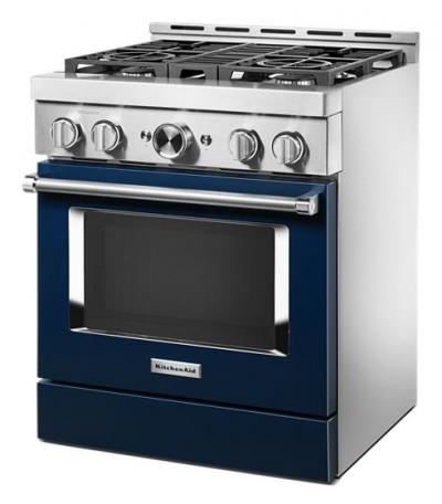30" KitchenAid 4.1 Cu. Ft. Smart Commercial-Style Gas Range With 4 Burners - KFGC500JIB