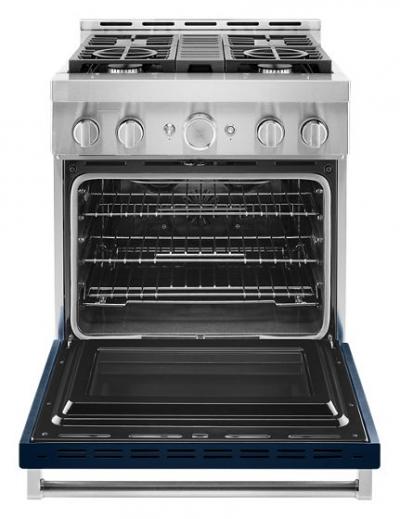 30" KitchenAid 4.1 Cu. Ft. Smart Commercial-Style Gas Range With 4 Burners - KFGC500JIB