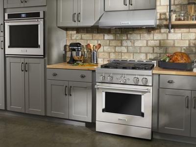 30" KitchenAid 4.1 Cu. Ft. Smart Commercial-Style Gas Range With 4 Burners - KFGC500JMH
