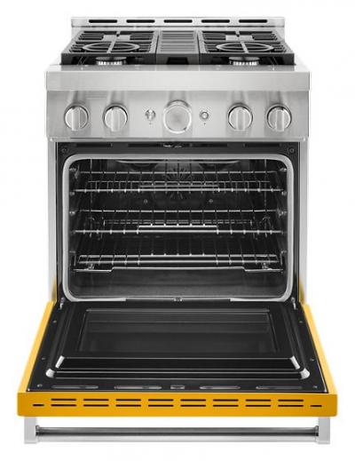 30" KitchenAid 4.1 Cu. Ft. Smart Commercial-Style Gas Range With 4 Burners - KFGC500JYP