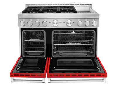 48" KitchenAid 6.3 Cu. Ft. Smart Commercial-Style Gas Range With Griddle - KFGC558JPA