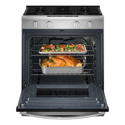 30" Whirlpool Gas Smart Range with Air Cooking Technology and Steam Clean - WSGS4530TZ