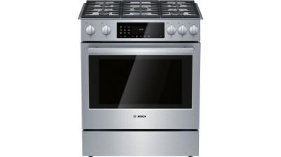 30" Bosch 4.6 Cu. Ft. 800 Series Dual Fuel Slide-in Range Stainless Steel - HDI8056C