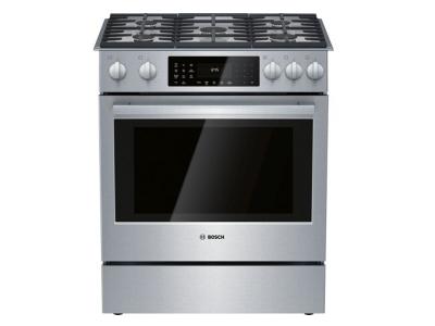 30" Bosch 4.6 Cu. Ft. 800 Series Dual Fuel Slide-in Range Stainless Steel - HDI8056C
