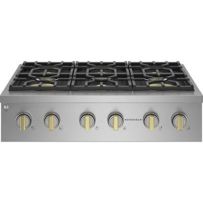36" Monogram Gas Rangetop With 6 Burners In Stainless Steel - ZGU366NTSS