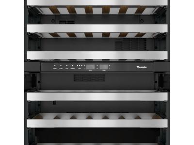 24" Thermador Freedom Under Counter Wine Cooler with Glass Door Masterpiece Left Hinge in Stainless steel - T24UW915LS