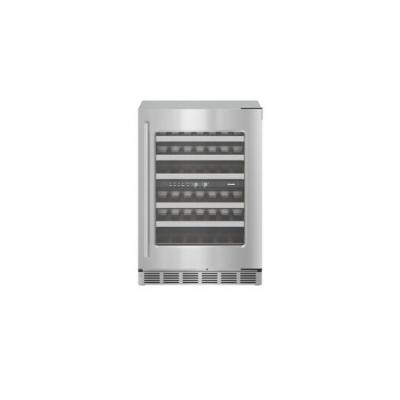 24" Thermador Freedom Under Counter Wine Cooler with Glass Door Masterpiece Right Hinge in Stainless steel - T24UW915RS