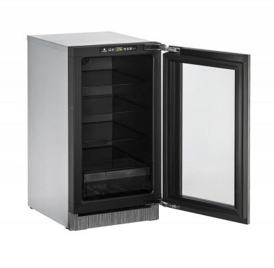 18"  U-Line 2000 Series Glass Door Refrigerator - U2218RGLINT00B