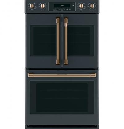 Café Wall Oven Kit With 2 French-Door Handles And 4 Knobs In Brushed Bronze - CXWDFHKPMBZ