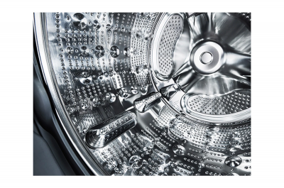 27" LG Single Unit WashTower with 5 Cu. Ft. Washer and 7.8 Cu. Ft. Dryer with Center Control in Black Steel - WKHC252HBA