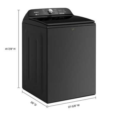 27" Whirpool 6.1 Cu. Ft. Top Load Washer with Removable Agitator in Black - WTW6157PB