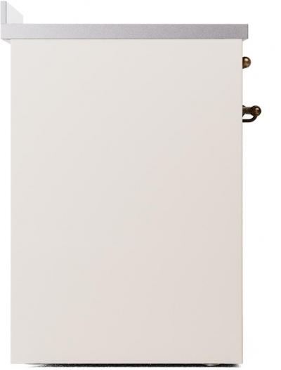 30" ILVE Nostalgie II Induction Freestanding Range in Antique White with Bronze Trim - UPI304NMP/AWB