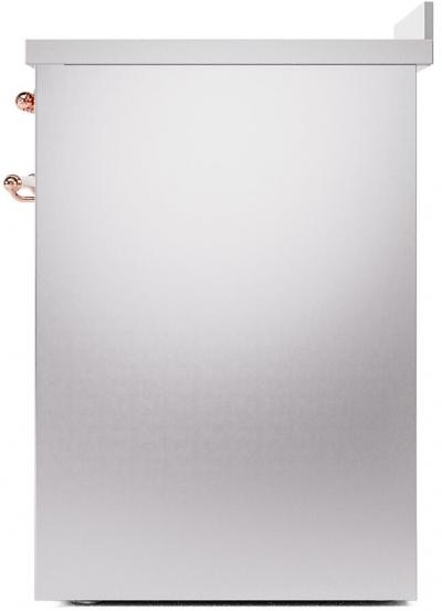 30" ILVE Nostalgie II Induction Freestanding Range in Stainless Steel with Copper Trim - UPI304NMP/SSP