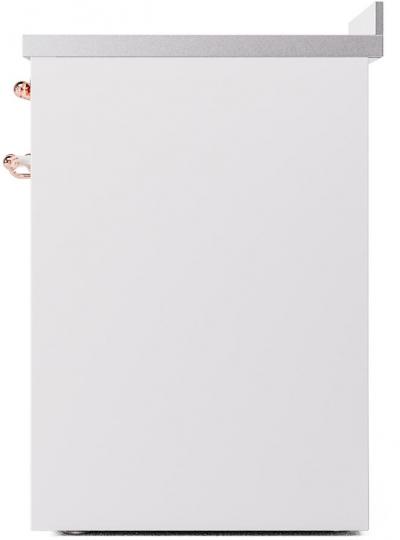 30" ILVE Nostalgie II Induction Freestanding Range in White with Copper Trim - UPI304NMP/WHP