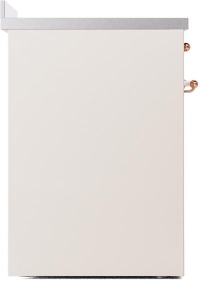 30" ILVE Nostalgie II Induction Freestanding Range in Antique White with Copper Trim - UPI304NMP/AWP