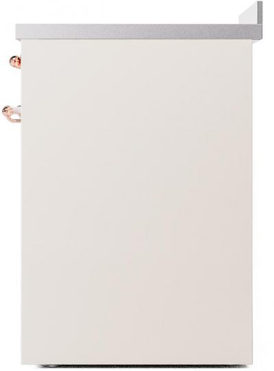 30" ILVE Nostalgie II Induction Freestanding Range in Antique White with Copper Trim - UPI304NMP/AWP