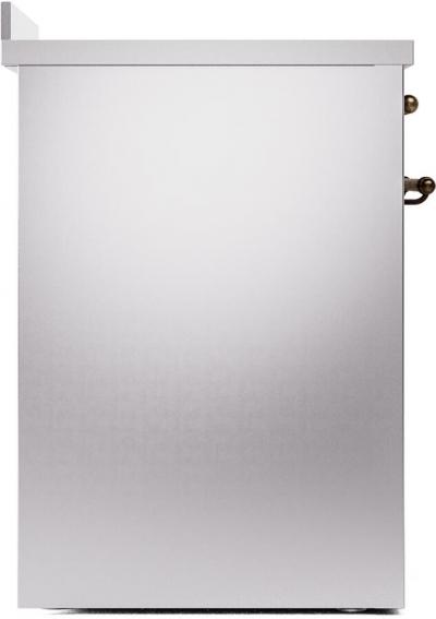 30" ILVE Nostalgie II Induction Freestanding Range in Stainless Steel with Bronze Trim - UPI304NMP/SSB