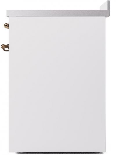 30" ILVE Nostalgie II Induction Freestanding Range in White with Bronze Trim - UPI304NMP/WHB