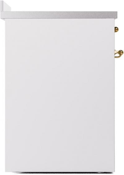 30" ILVE Nostalgie II Induction Freestanding Range in White with Brass Trim  - UPI304NMP/WHG