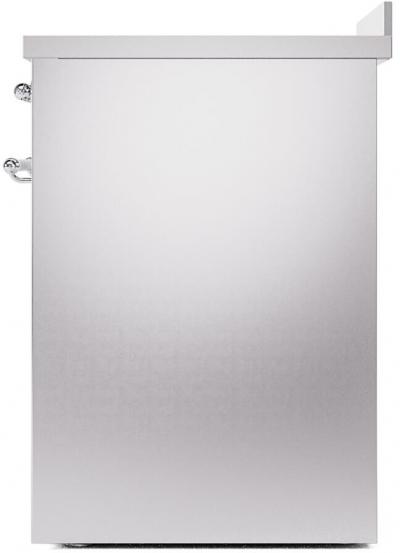 30" ILVE Nostalgie II Induction Freestanding Range in Stainless Steel with Chrome Trim - UPI304NMP/SSC