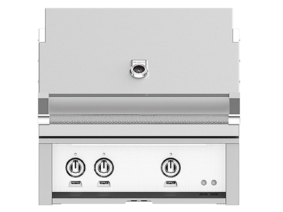 30" Hestan Outdoor Built-In Grill With Liquid Propane in Froth - GABR30-LP-WH