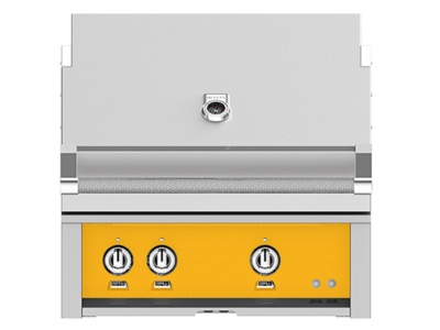 30" Hestan Outdoor Built-In Grill With Liquid Propane in Sol - GABR30-LP-YW