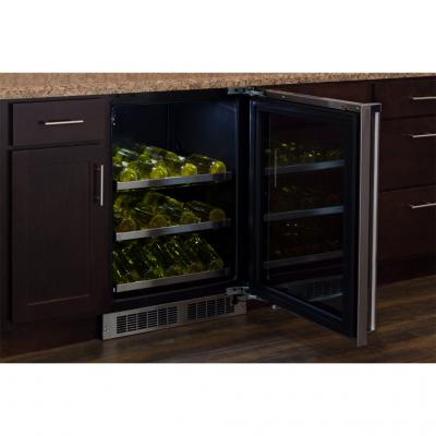 24" Marvel Beverage Center with Display Wine Rack - MP24BCG4LS