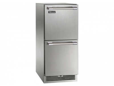15" Perlick 2.8 Cu. Ft. Outdoor Signature Series Built-in Refrigerated Stainless Steel Drawers - HP15RO45