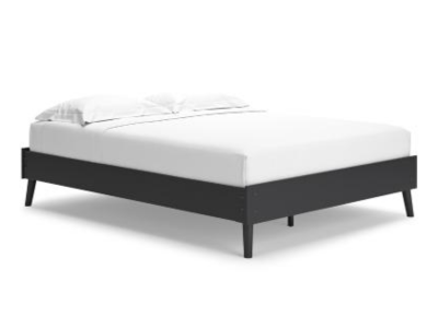 Signature Design by Ashley Charlang Queen Platform Bed in Black - EB1198-113