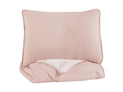 Signature Design by Ashley Lexann Twin Comforter Set in Pink/White/Gray - Q901001T