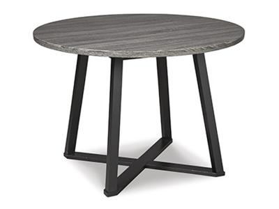 Signature Design by Ashley Centiar Round Dining Room Table D372-16 Gray/Black
