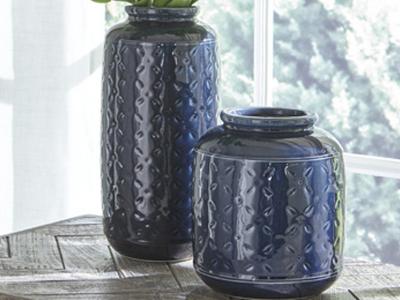 Signature Design by Ashley Marenda Vase Set (2/CN) A2000130 Navy Blue
