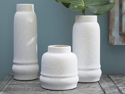 Signature Design by Ashley Jayden Vase Set (3/CN) A2000428 White