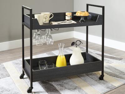 Signature Design by Ashley Yarlow Bar Cart Black/Gray - A4000392