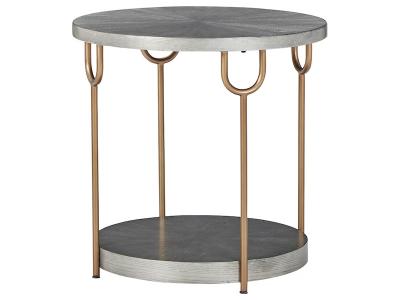 Signature Design by Ashley Ranoka Round End Table T178-6 Platinum
