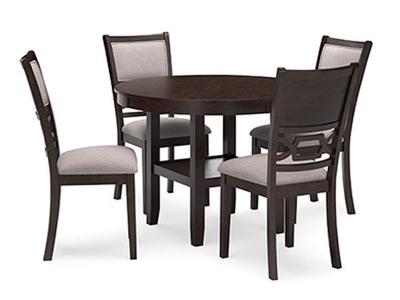 Signature Design by Ashley Langwest Dining Table and 4 Chairs (Set of 5) - D422-225