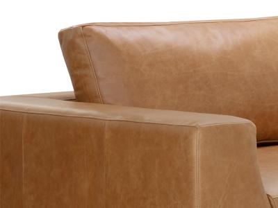 Sunpan Anakin Sofa in Dark Brown/Tuscany Cognac - 111218