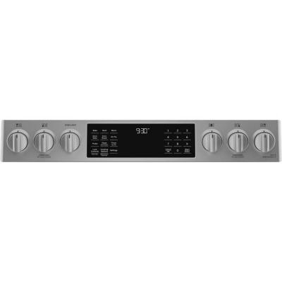 30" GE Profile 5.6 Cu. Ft. Slide-In Convection Gas Range With WiFi Connect In Stainless Steel - PCGS930YPFS