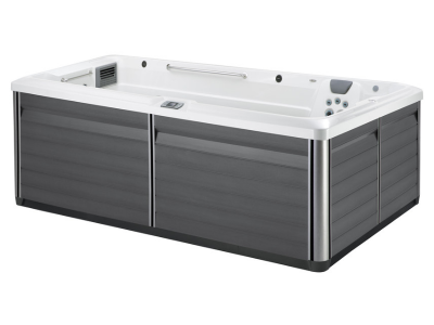 Endless Pools R-Series R200 RecSport Recreation Systems Swim Spa with Gray Cabinet and Entertainment System - 941912309202-23