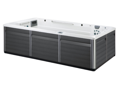 Endless Pools R-Series R500 RecSport Recreation Systems Swin Spa with Gray Cabinet and Entertainment System - 941913059202-23
