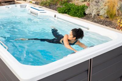 Endless Pools X-Series X500 SwimCross Exercise Systems Swim Spa with Gray Cabinet - 901903059200-23
