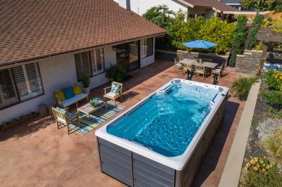 Endless Pools X-Series X500 SwimCross Exercise Systems Swim Spa with Gray Cabinet - 901903309200-23