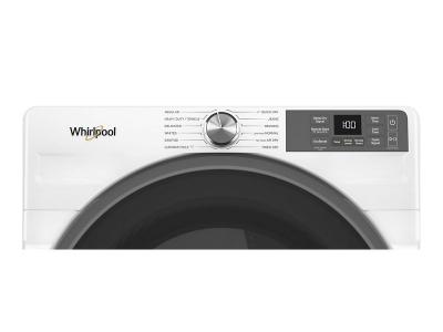 27" Whirlpool 7.4 Cu. Ft. Smart Front Load Gas Dryer with Wrinkle Shield Option in White - WGD5720RW